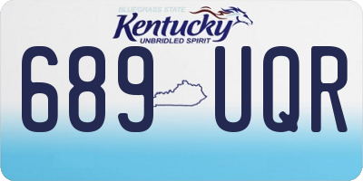 KY license plate 689UQR