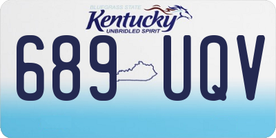 KY license plate 689UQV