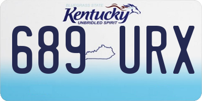 KY license plate 689URX
