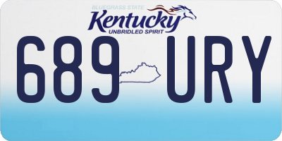 KY license plate 689URY