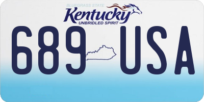 KY license plate 689USA