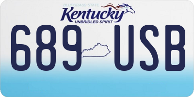 KY license plate 689USB