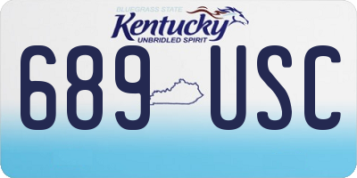 KY license plate 689USC