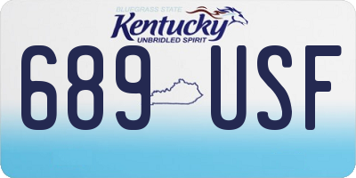 KY license plate 689USF