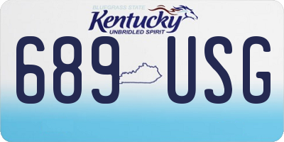 KY license plate 689USG