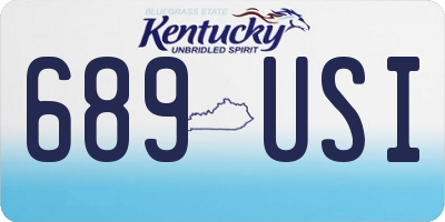 KY license plate 689USI