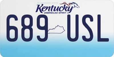 KY license plate 689USL