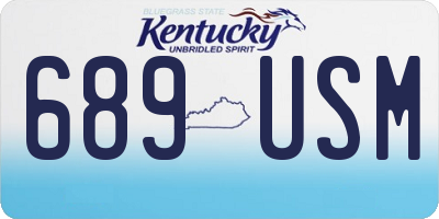KY license plate 689USM