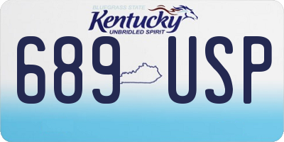 KY license plate 689USP