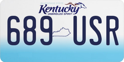 KY license plate 689USR