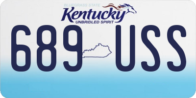 KY license plate 689USS