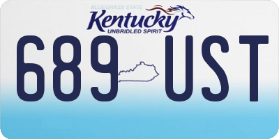 KY license plate 689UST