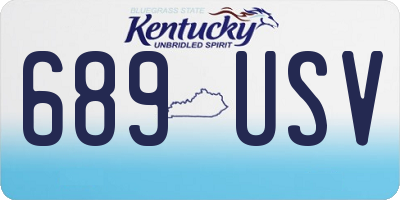 KY license plate 689USV