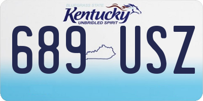 KY license plate 689USZ