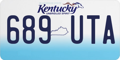 KY license plate 689UTA