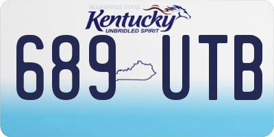 KY license plate 689UTB