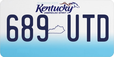 KY license plate 689UTD