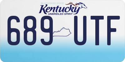 KY license plate 689UTF
