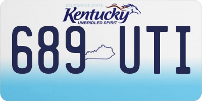 KY license plate 689UTI