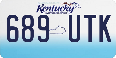 KY license plate 689UTK