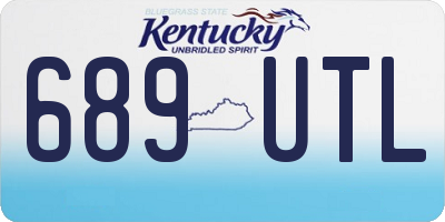 KY license plate 689UTL