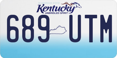 KY license plate 689UTM