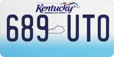 KY license plate 689UTO