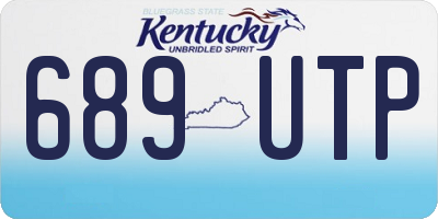 KY license plate 689UTP