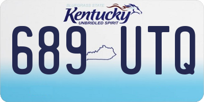 KY license plate 689UTQ