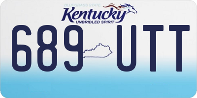 KY license plate 689UTT
