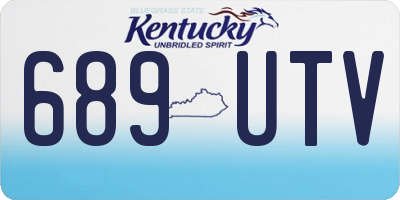 KY license plate 689UTV