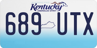 KY license plate 689UTX