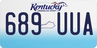 KY license plate 689UUA
