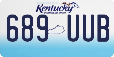 KY license plate 689UUB