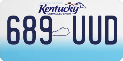 KY license plate 689UUD