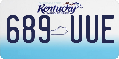 KY license plate 689UUE