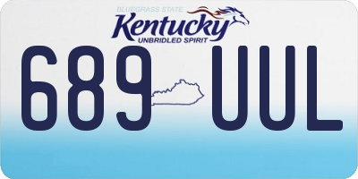 KY license plate 689UUL