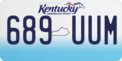 KY license plate 689UUM