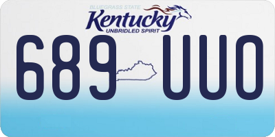 KY license plate 689UUO