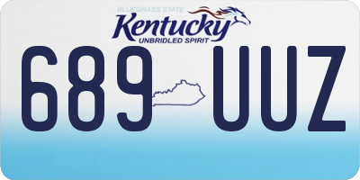 KY license plate 689UUZ