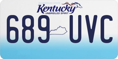 KY license plate 689UVC