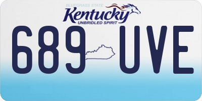 KY license plate 689UVE