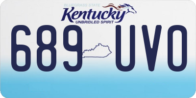 KY license plate 689UVO