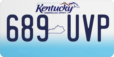 KY license plate 689UVP