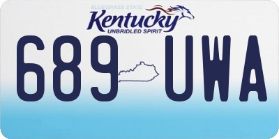 KY license plate 689UWA