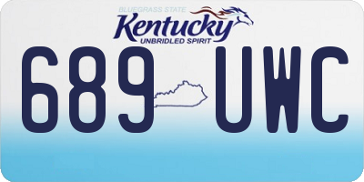 KY license plate 689UWC