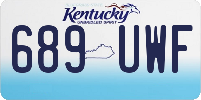KY license plate 689UWF