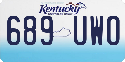 KY license plate 689UWO