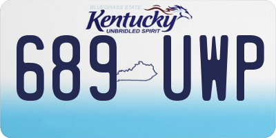 KY license plate 689UWP