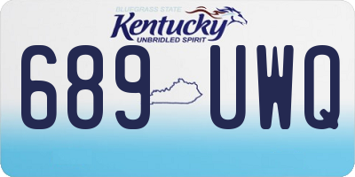 KY license plate 689UWQ